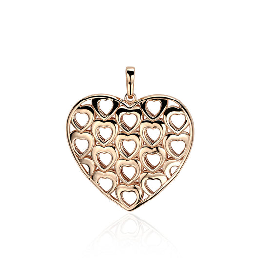 "Hearts" Pendant In 14K Solid Gold