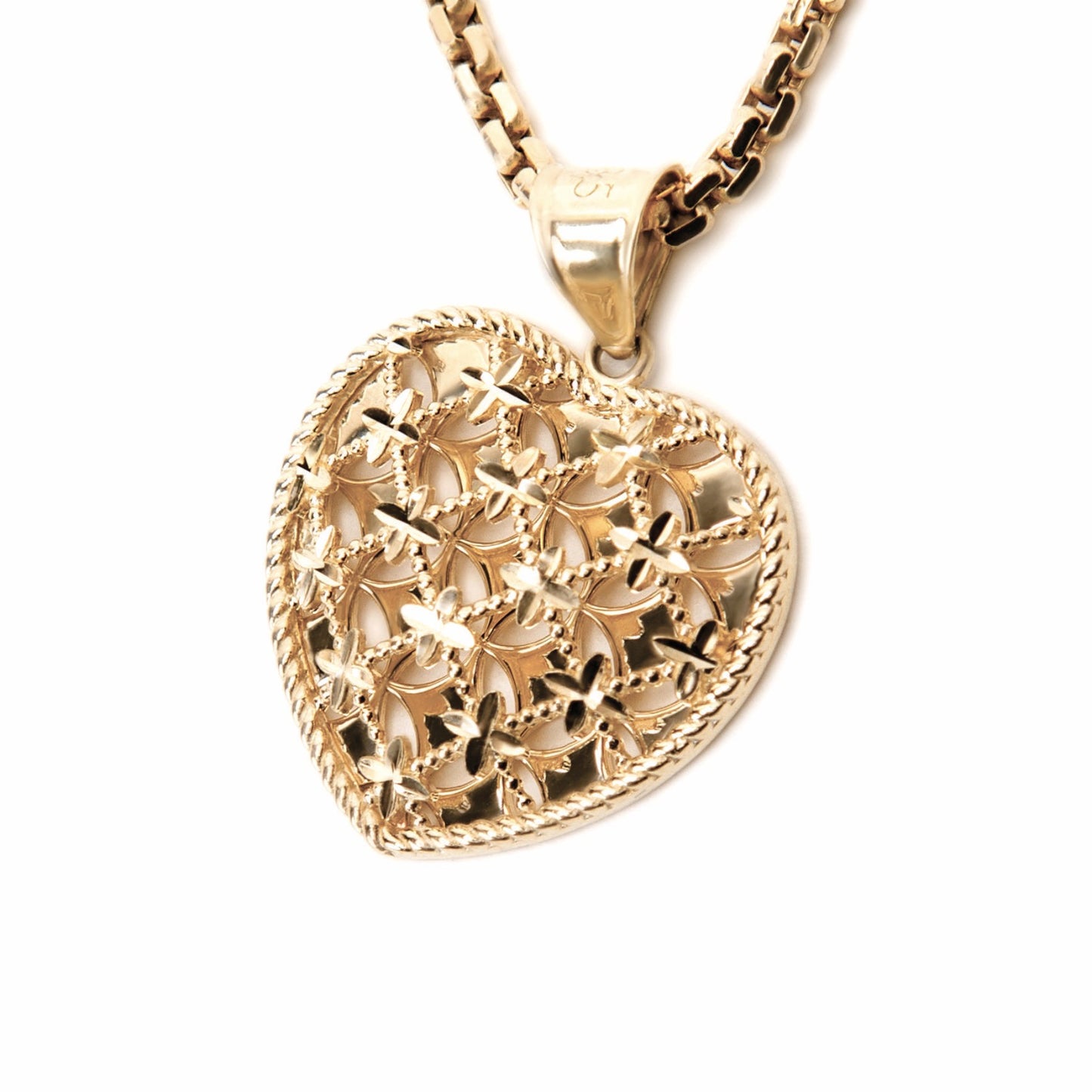 Heart Pendant In 14K Solid Gold