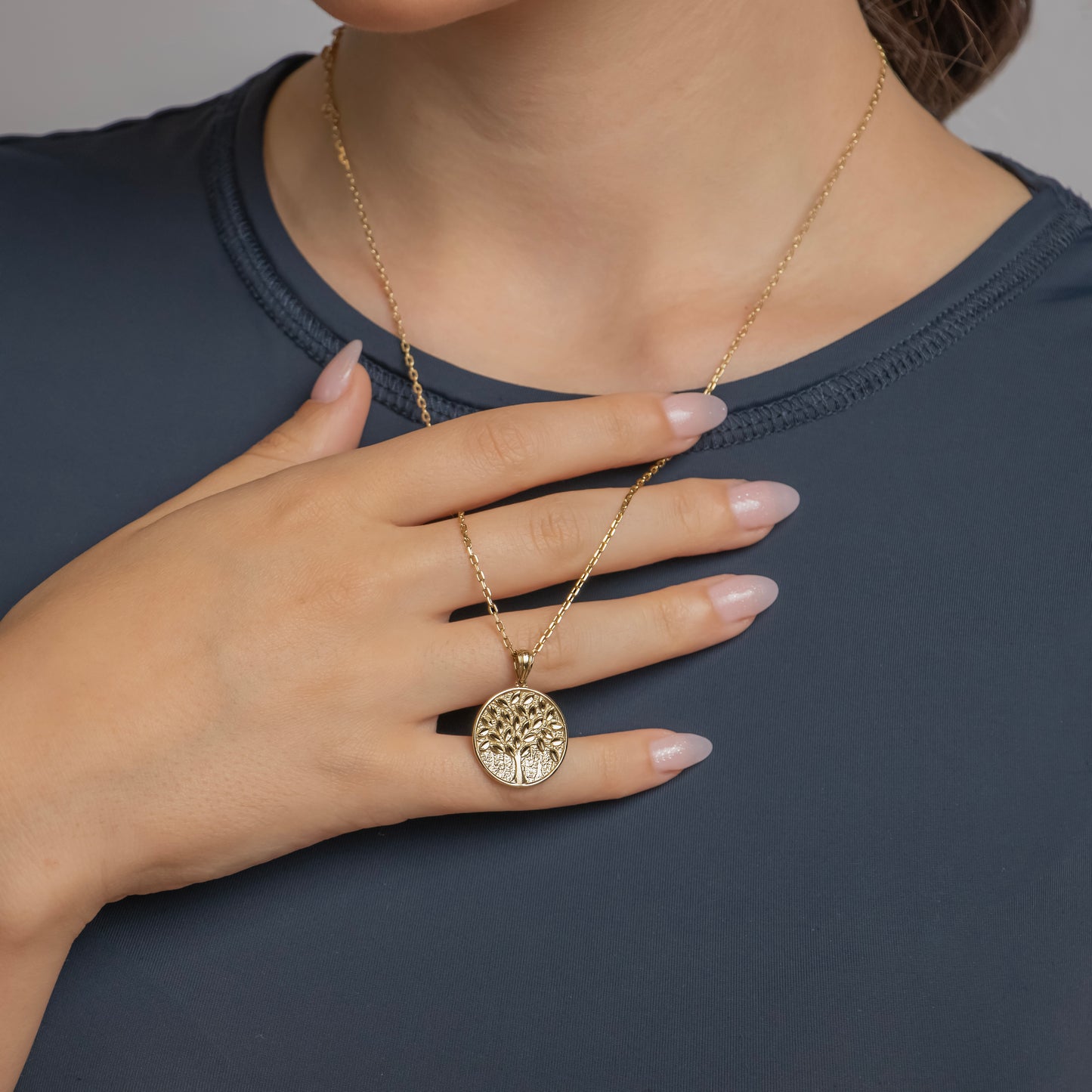 Tree Of Life Pendant In 14k Solid Gold