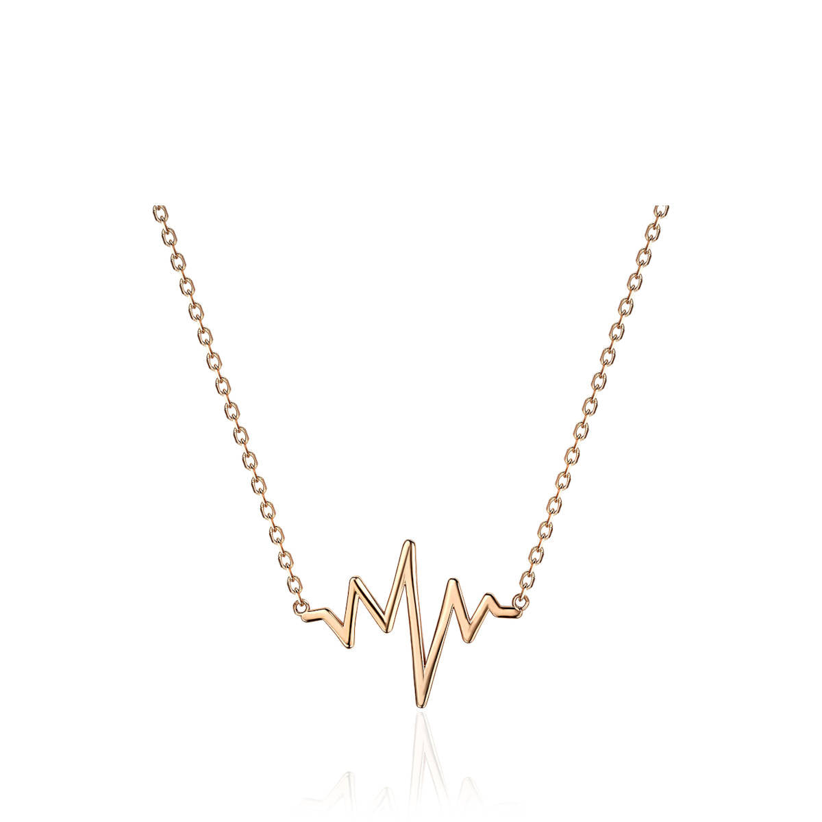 Heartbeat Necklace In 14K Solid Gold