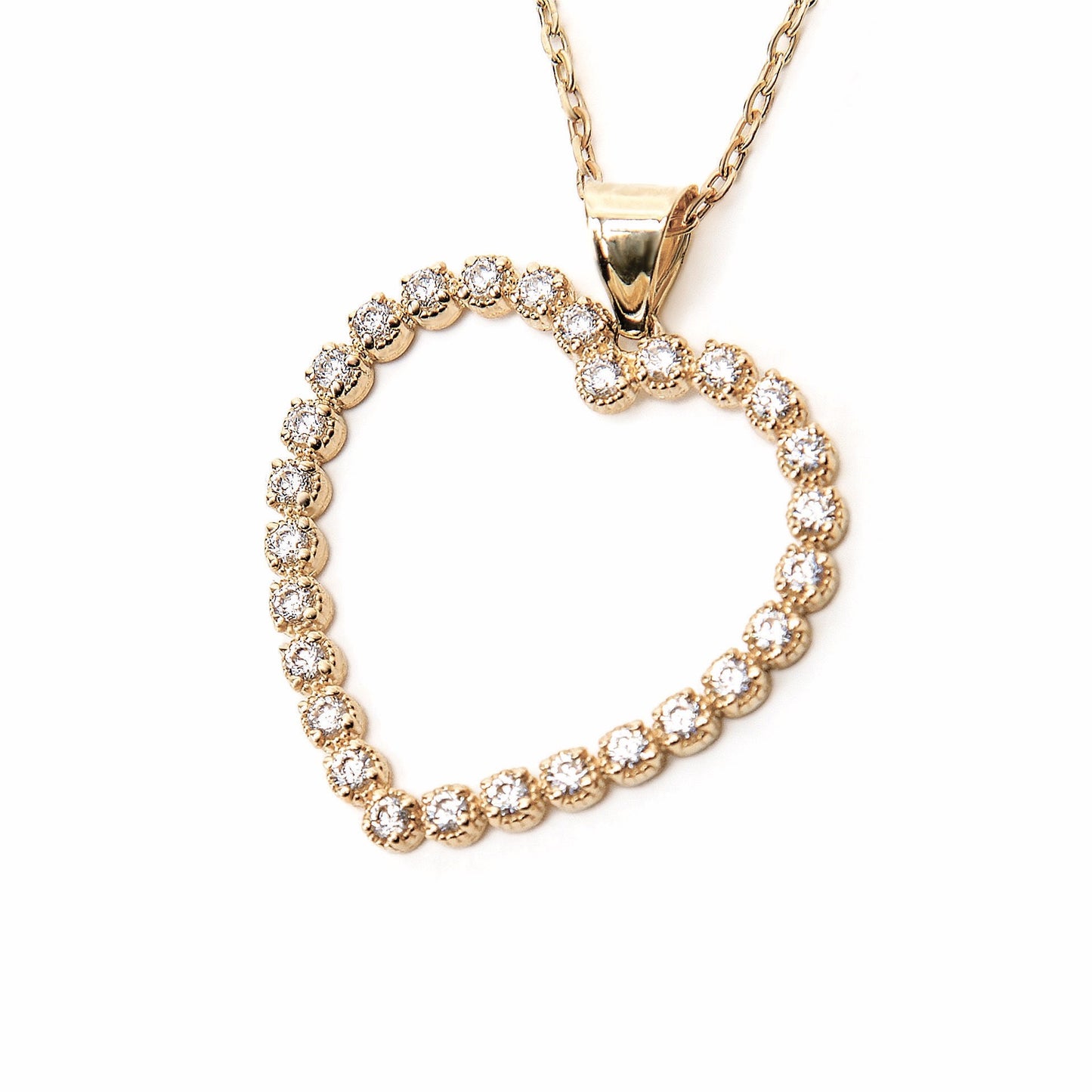 Diamond Heart In 14K Solid Gold