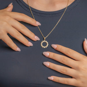 Diamond Circle in 14K Solid Gold