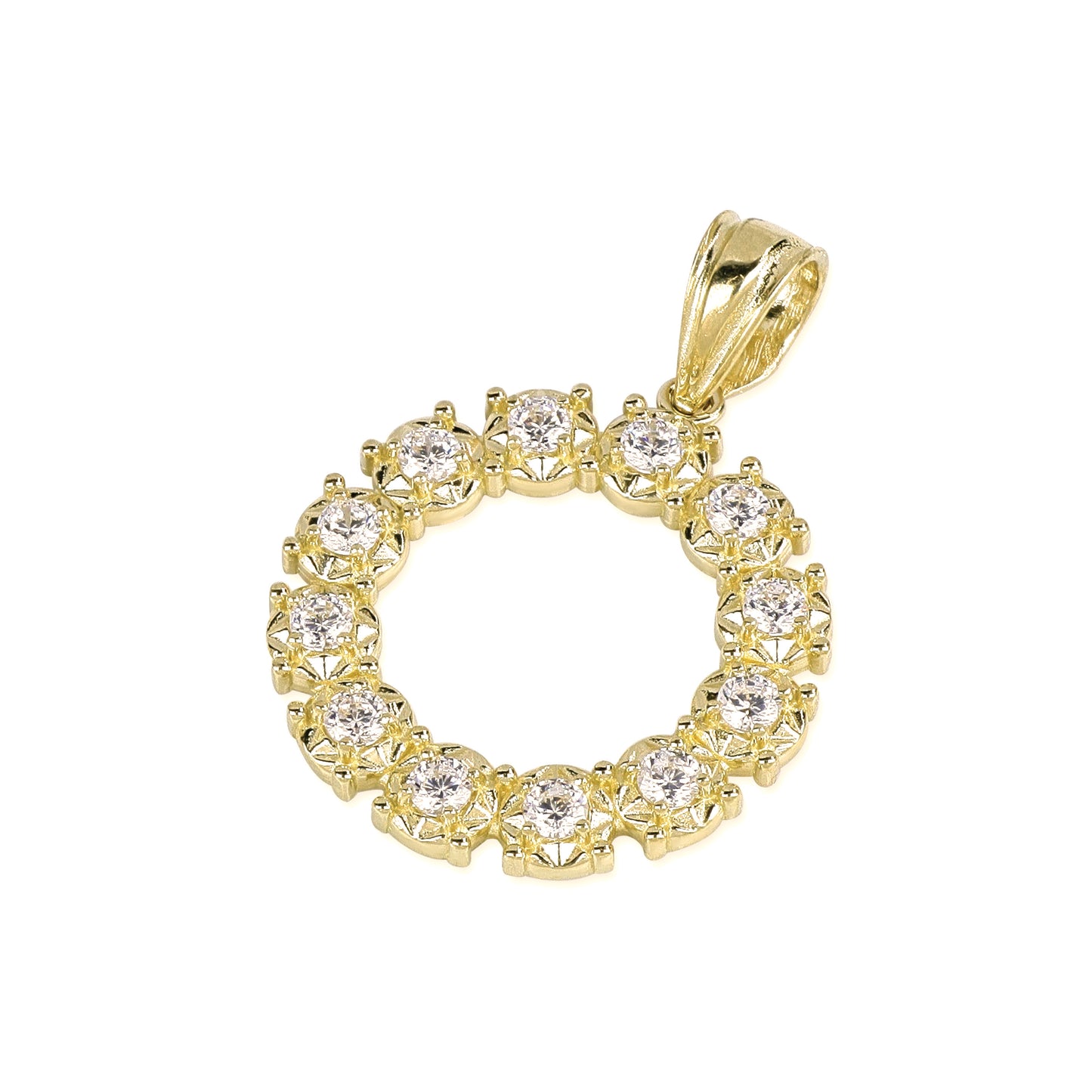 Diamond Circle in 14K Solid Gold