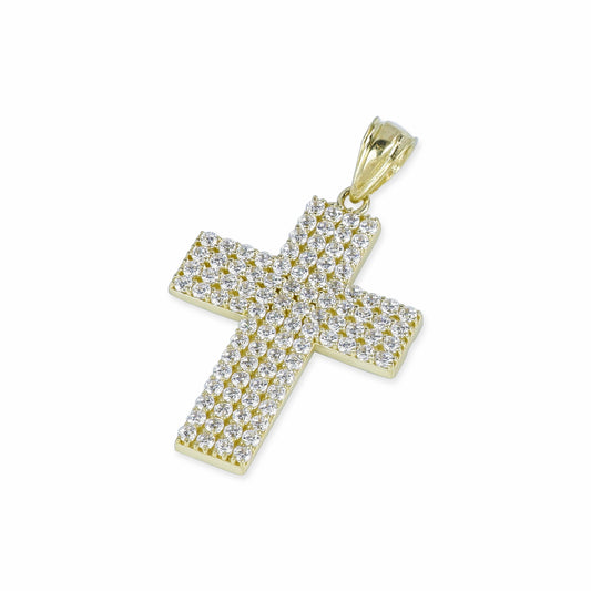 96 Diamond Cross In 14K Solid Gold