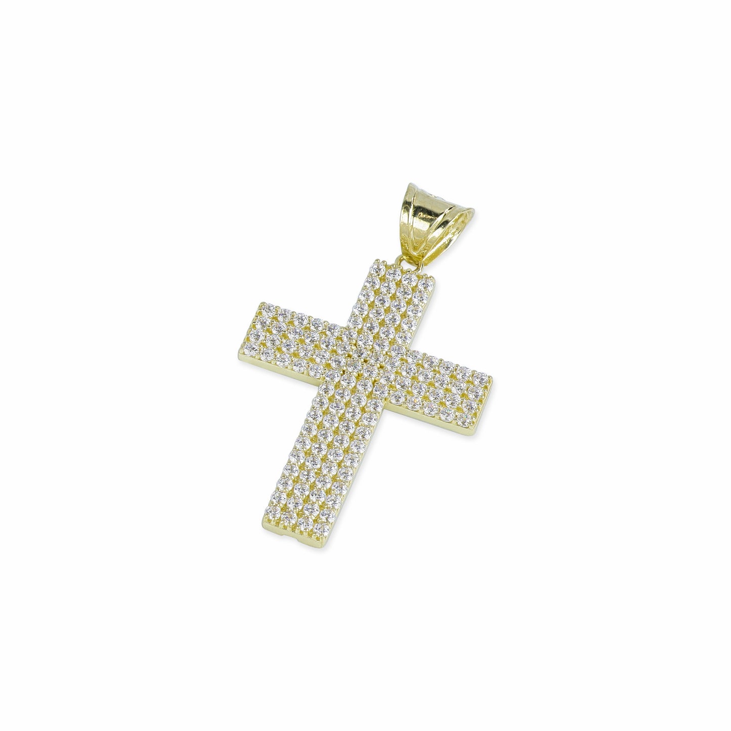 116 Diamond Cross In 14K Solid Gold