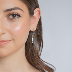 CZ Earrings In 14K Solid Gold