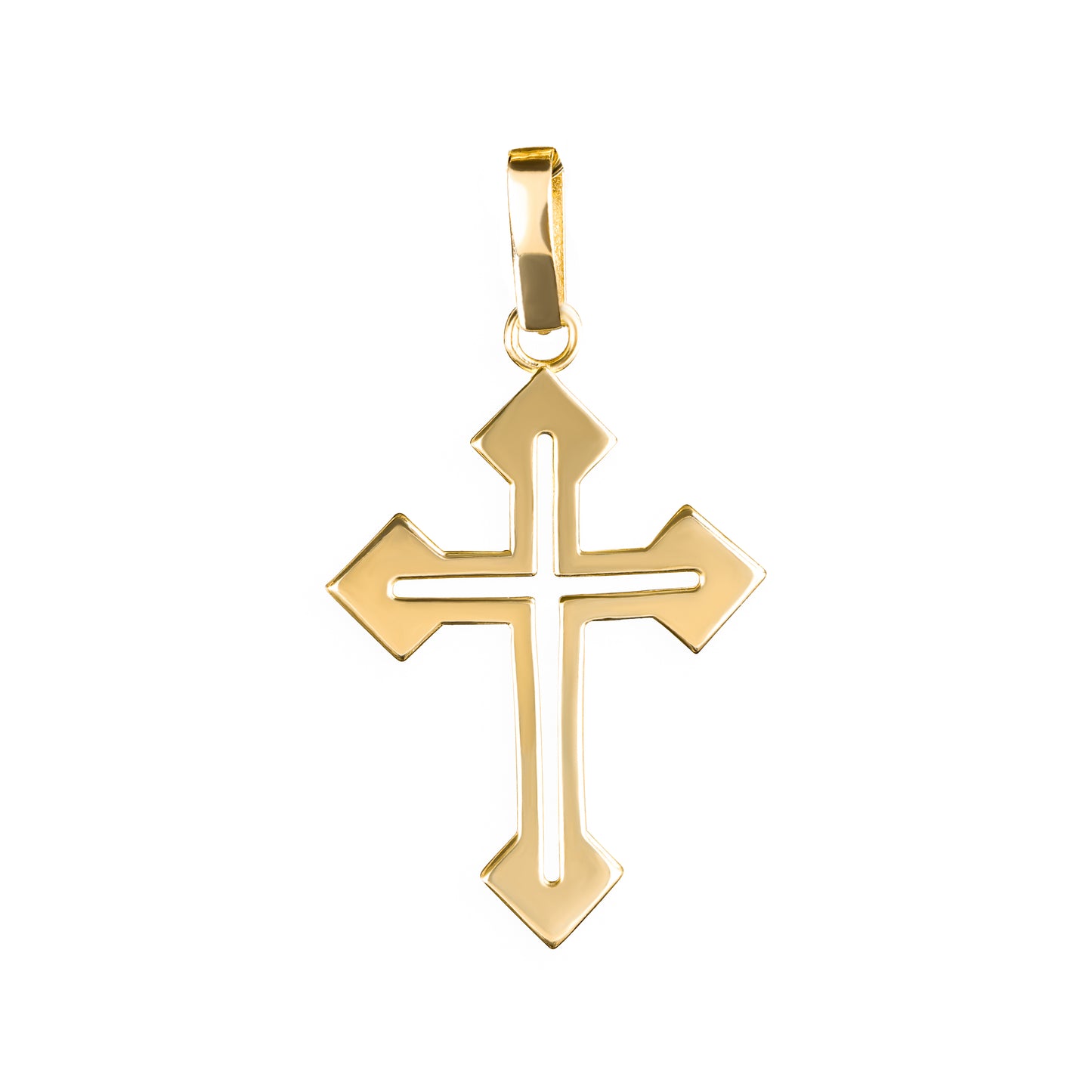 Orthodox Cross In 14K Solid Gold