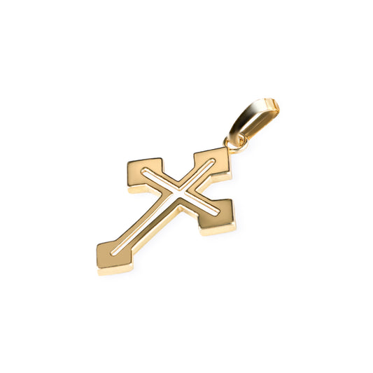 Orthodox Cross In 14K Solid Gold