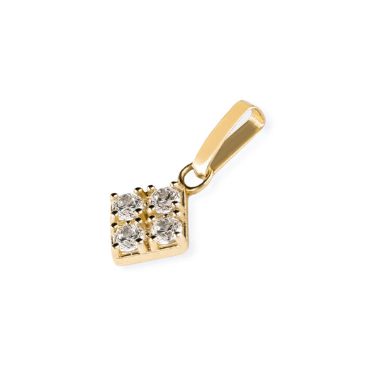 Mini Diamond Necklace In 14K Solid Gold