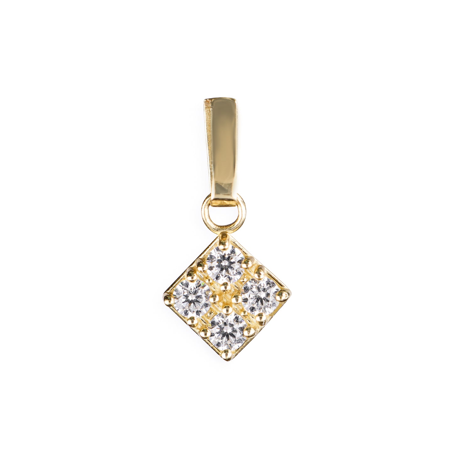 Mini Diamond Necklace In 14K Solid Gold