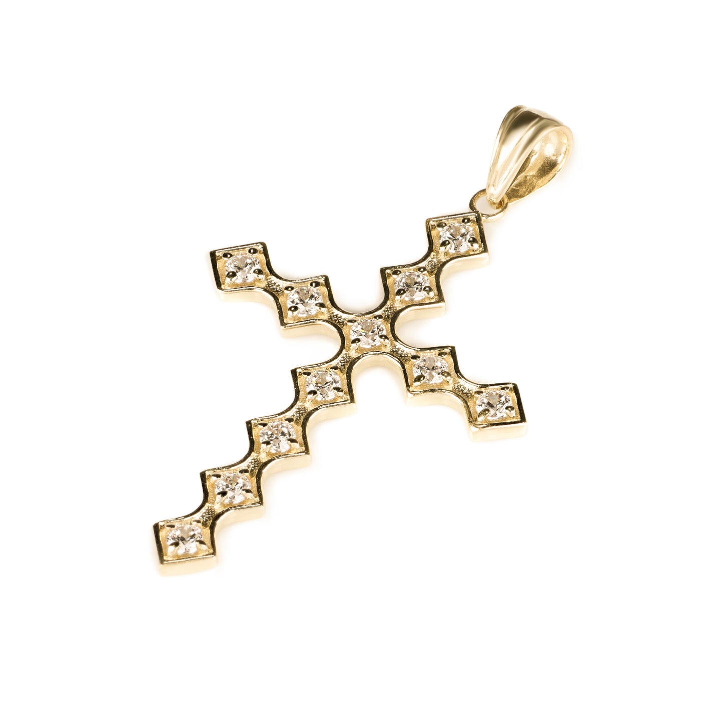 Boxed Diamond Necklace In 14K Solid Gold