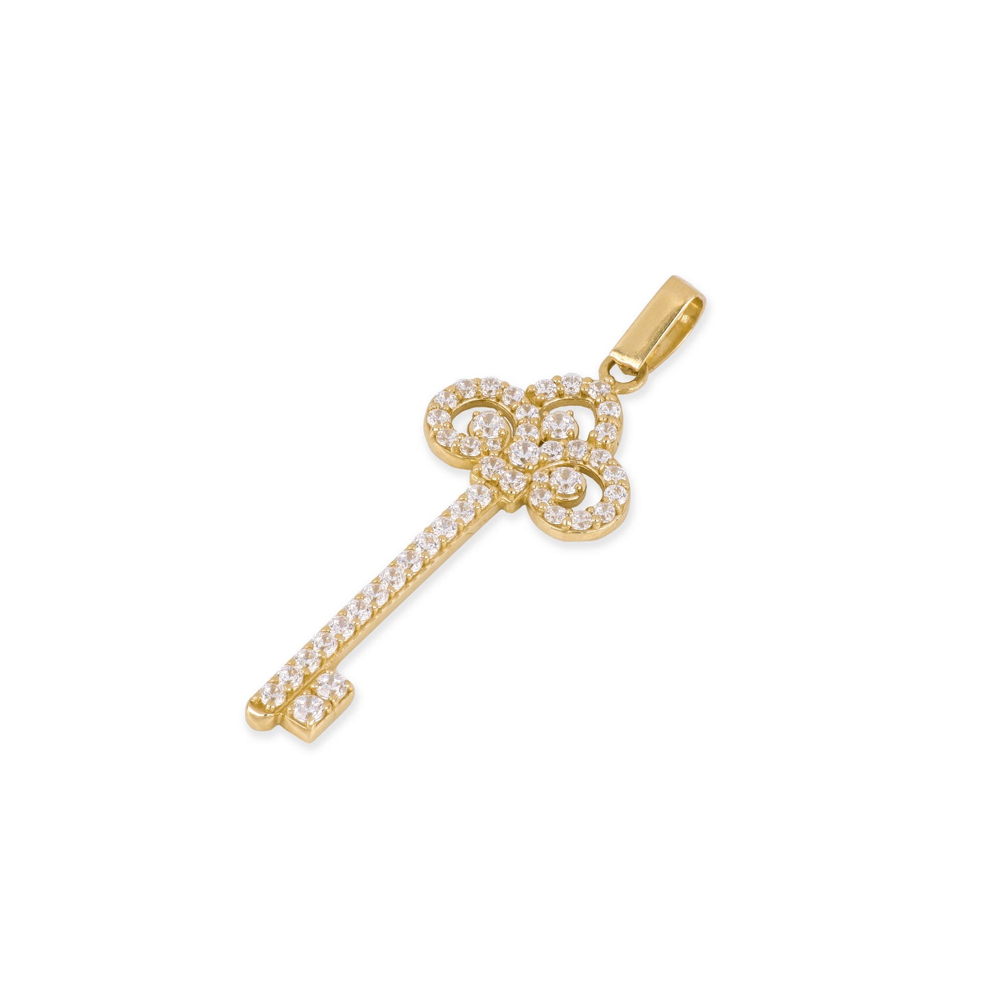 Diamond Key In 14K Solid Gold