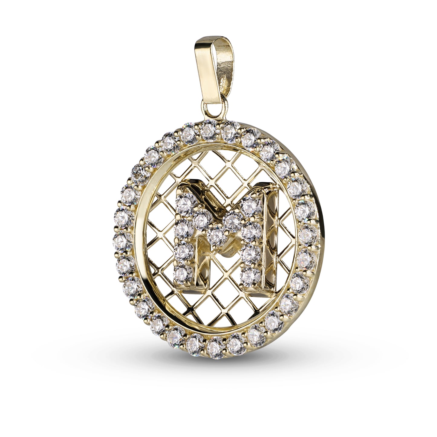 Diamond Initials In 14K Solid Gold