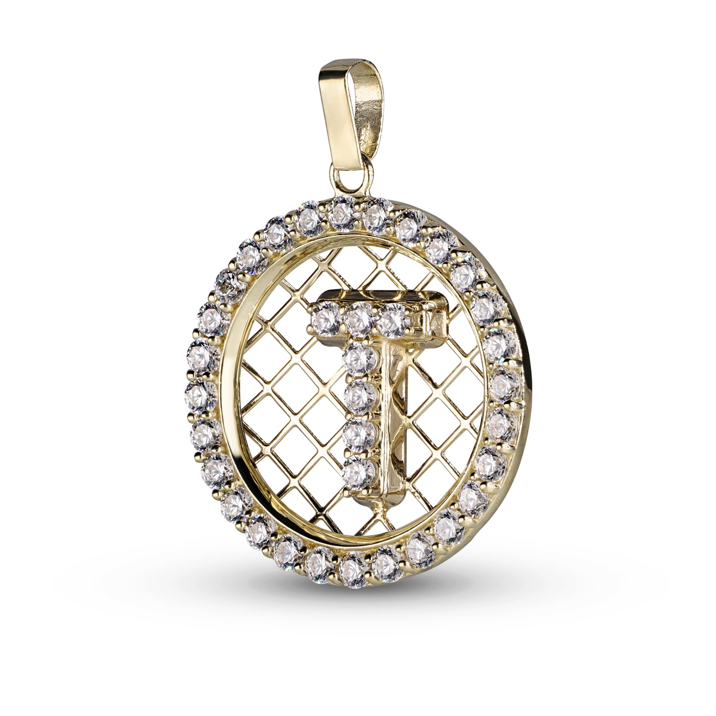 Diamond Initials In 14K Solid Gold