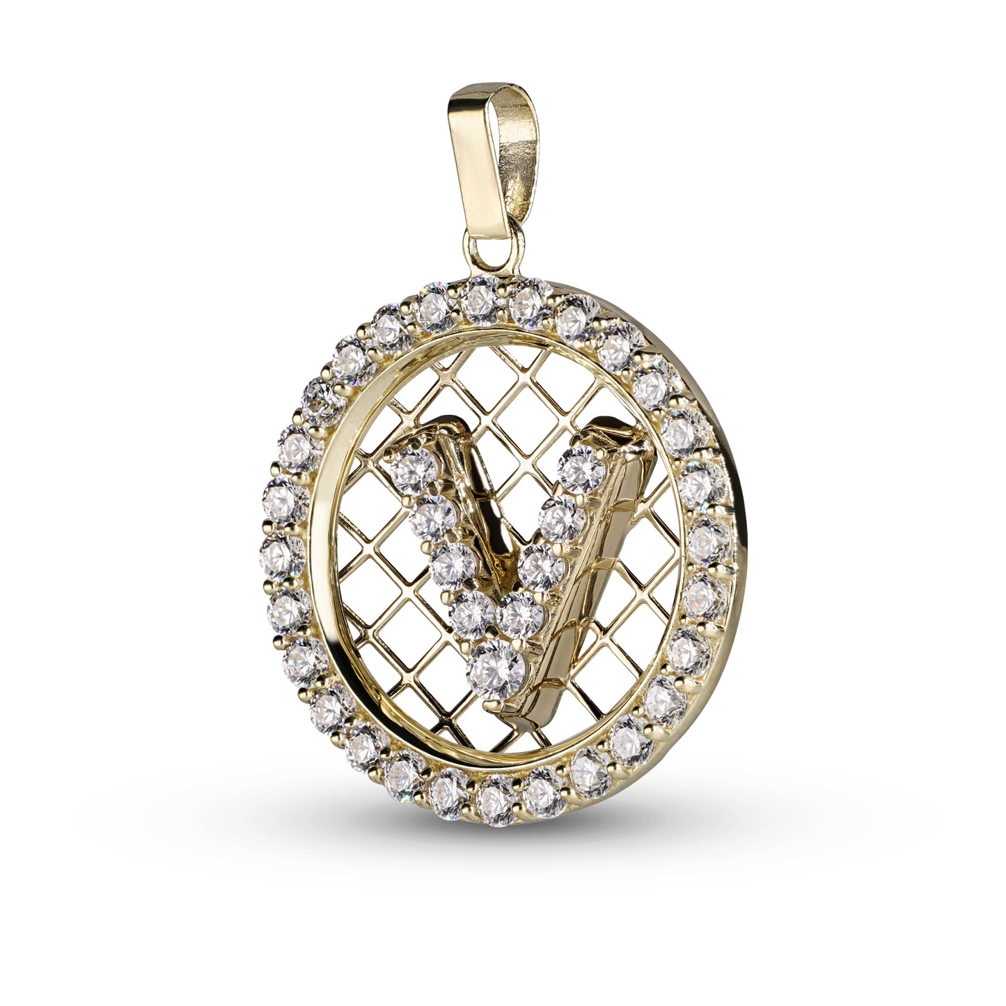 Diamond Initials In 14K Solid Gold