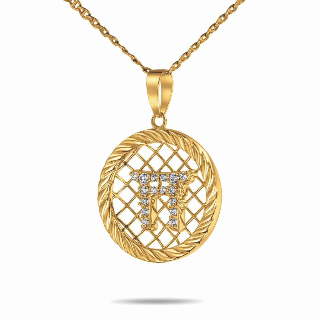 Diamond Torii Gates Pendant In 14K Solid Gold