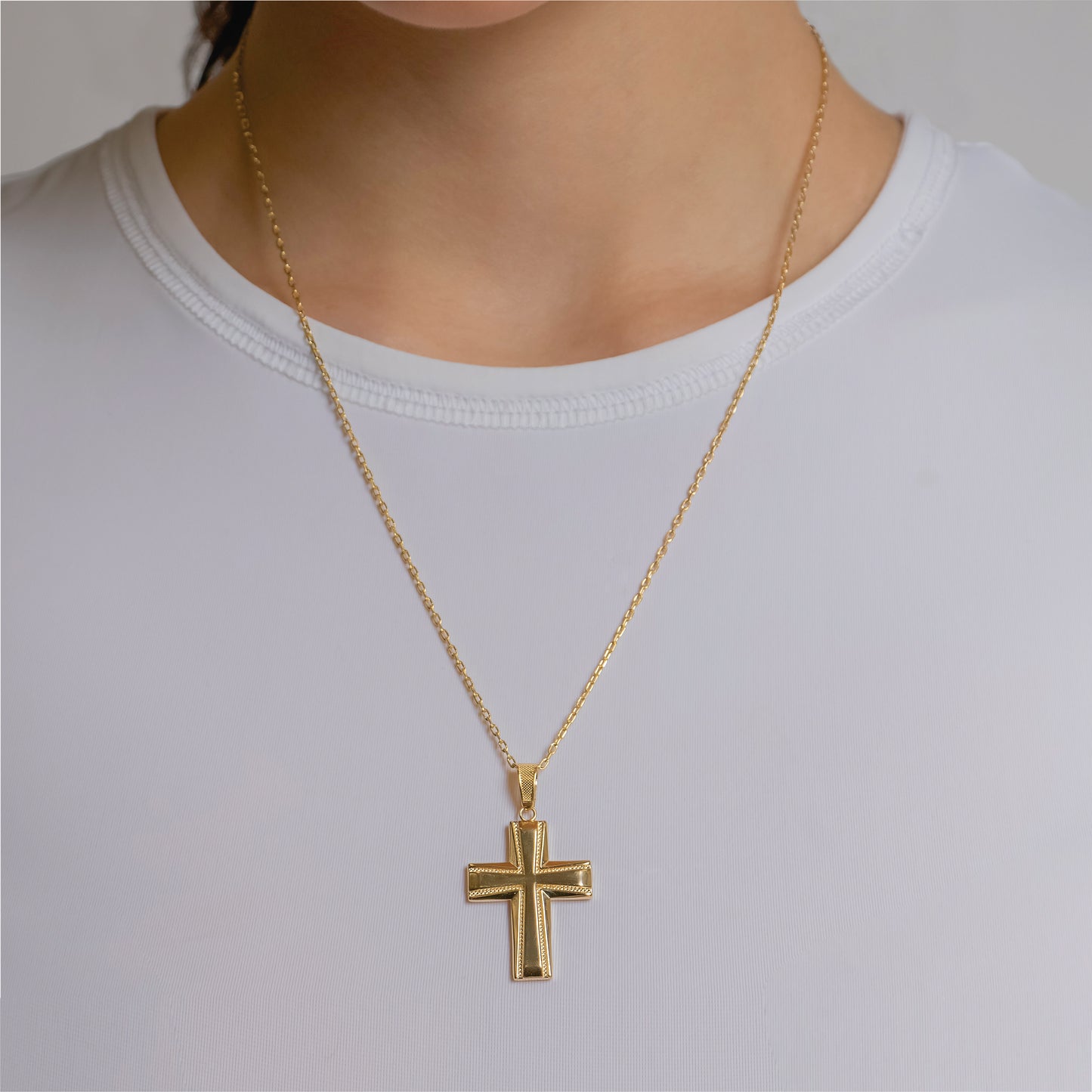 Solid Gold Cross In 14K Solid Gold