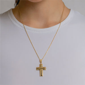Solid Gold Cross In 14K Solid Gold