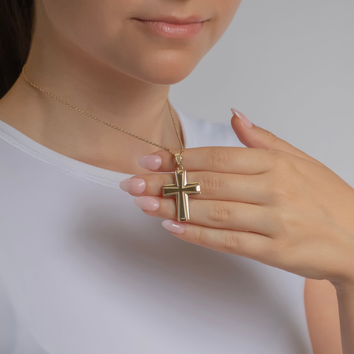 Solid Gold Cross In 14K Solid Gold