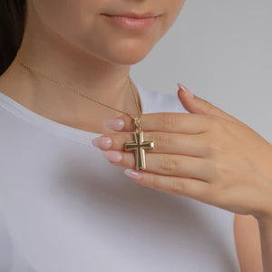 Solid Gold Cross In 14K Solid Gold