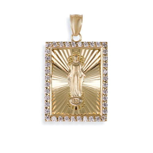 Miraculous Medal In 14K Solid Gold