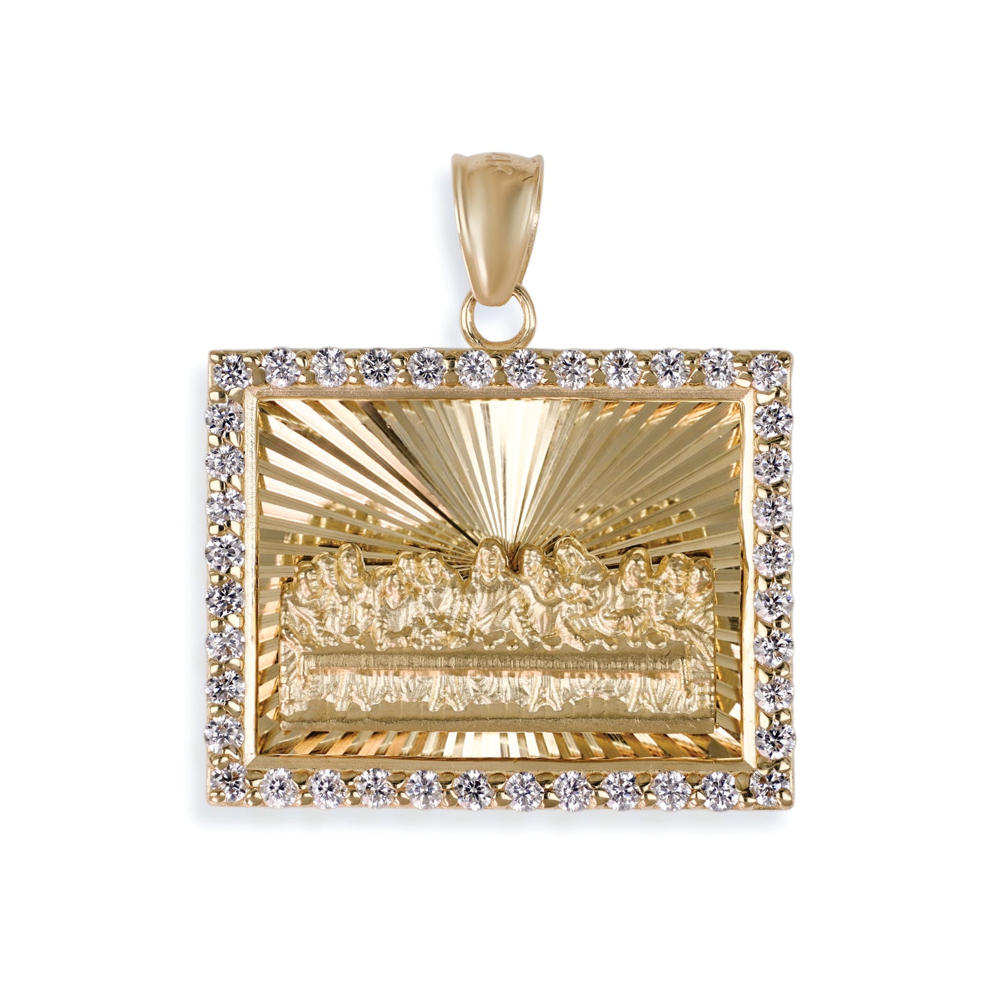 The Last Supper Diamond Pendant In 14K Solid Gold