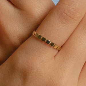 "Squares" Ring In 14K Solid Gold