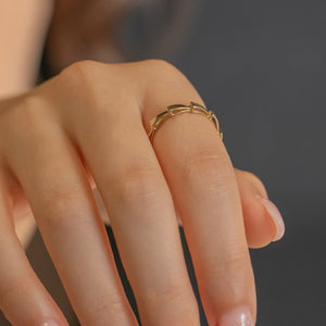 "Waves" Ring In 14K Solid Gold