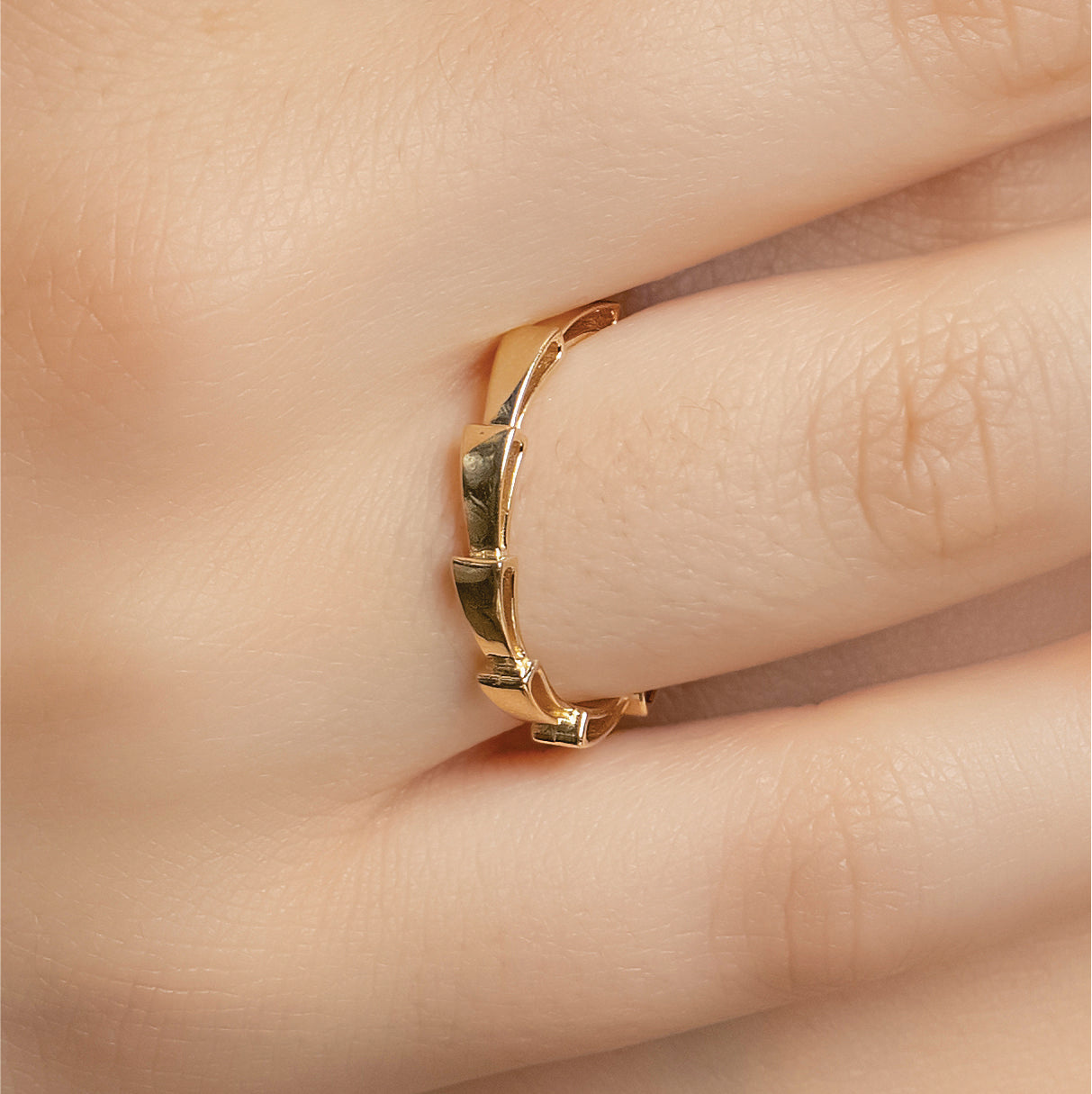 "Waves" Ring In 14K Solid Gold