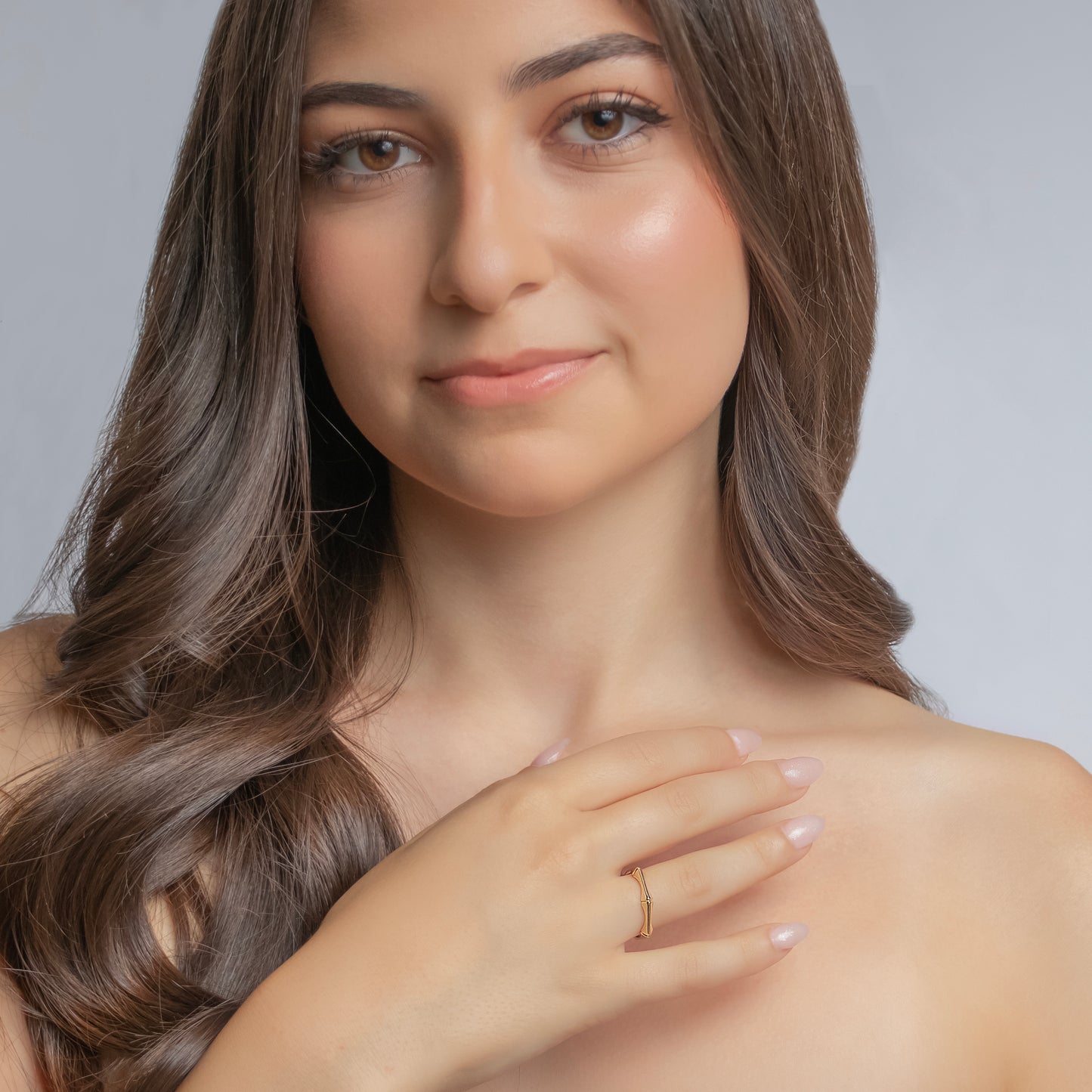 "Hexa" Ring In 14K Solid Gold