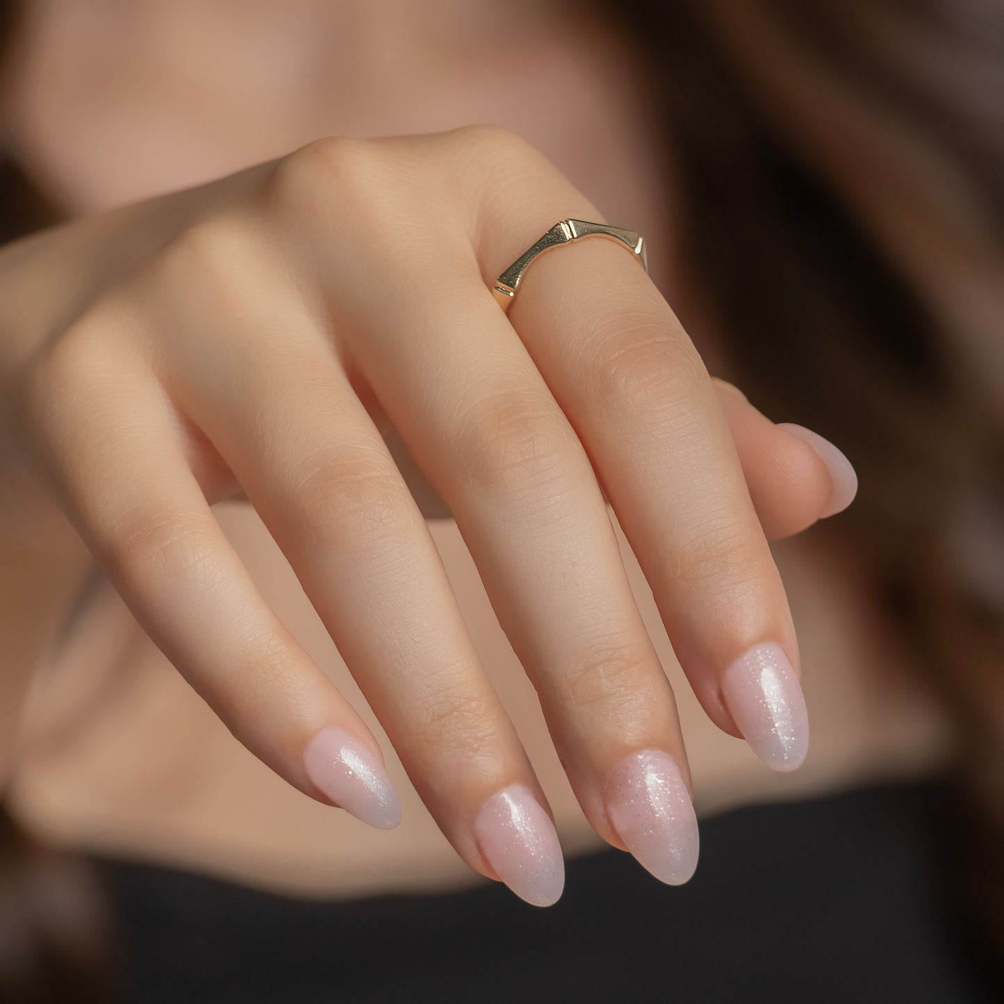 "Hexa" Ring In 14K Solid Gold