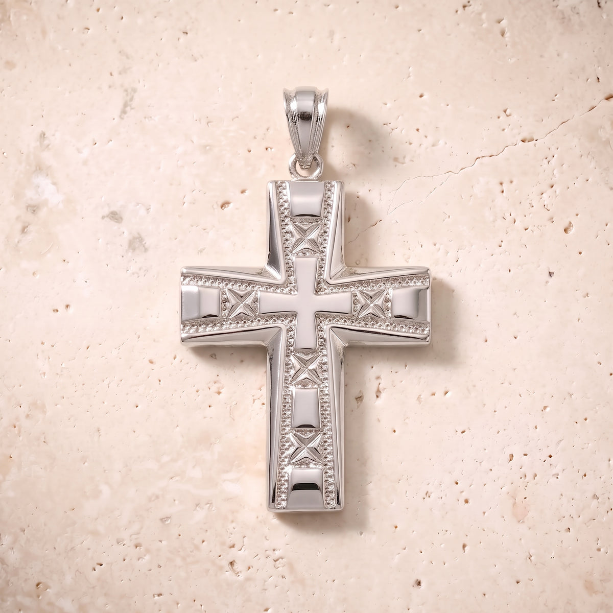 Solid Gold Cross In 14K Solid Gold