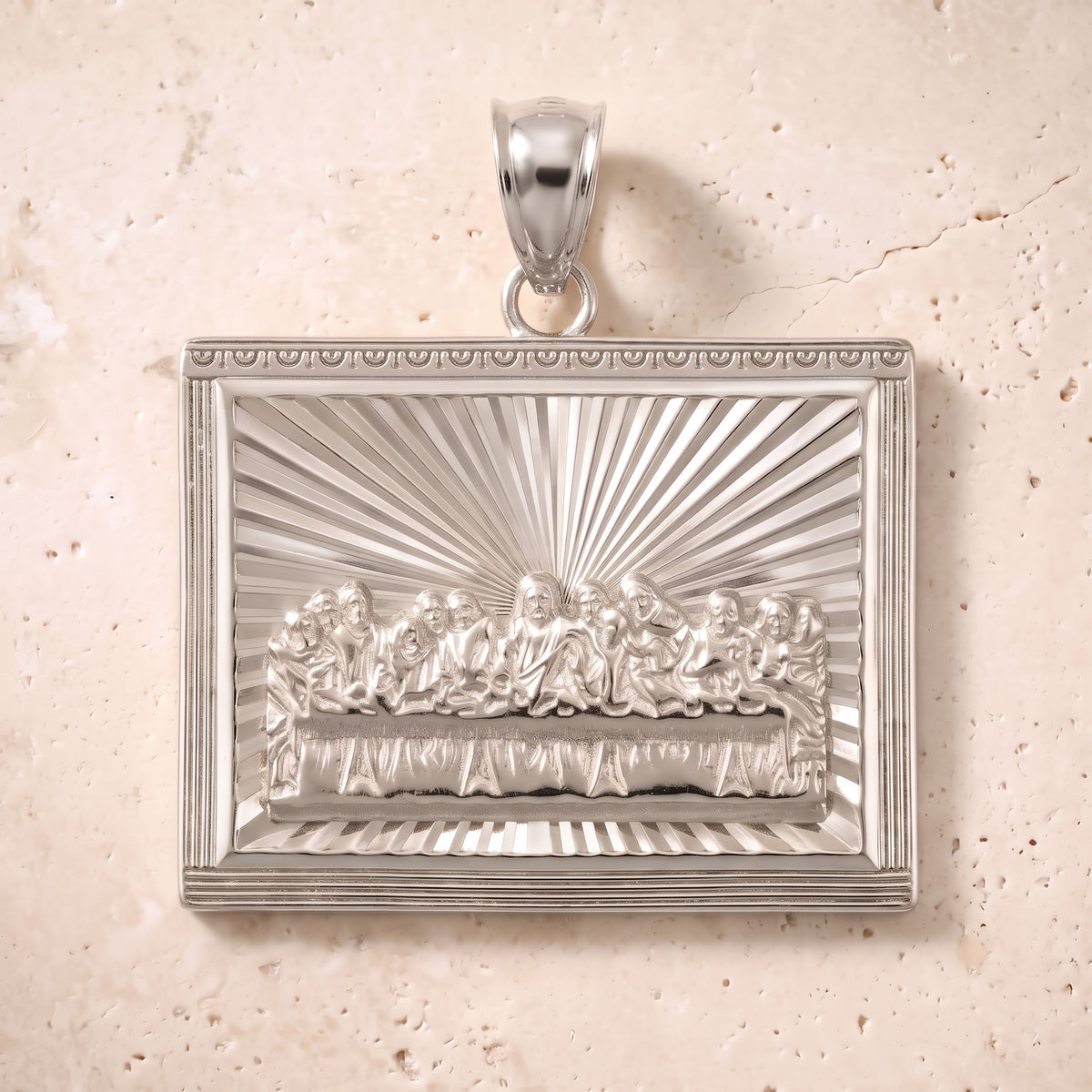 The Last Supper Pendant In 14K Solid Gold