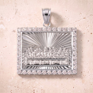 The Last Supper Diamond Pendant In 14K Solid Gold