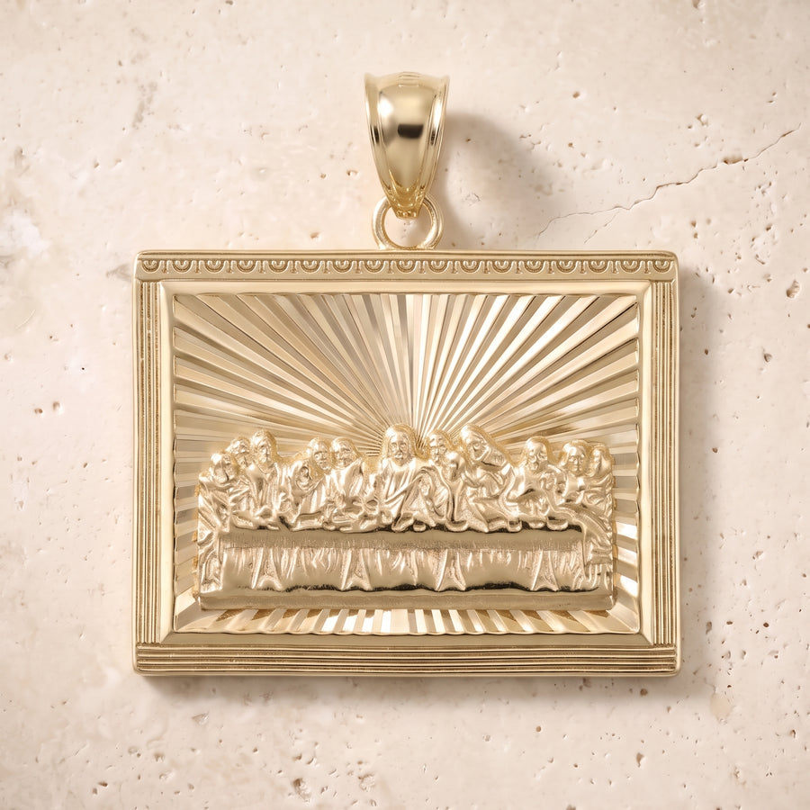 The Last Supper Pendant In 14K Solid Gold