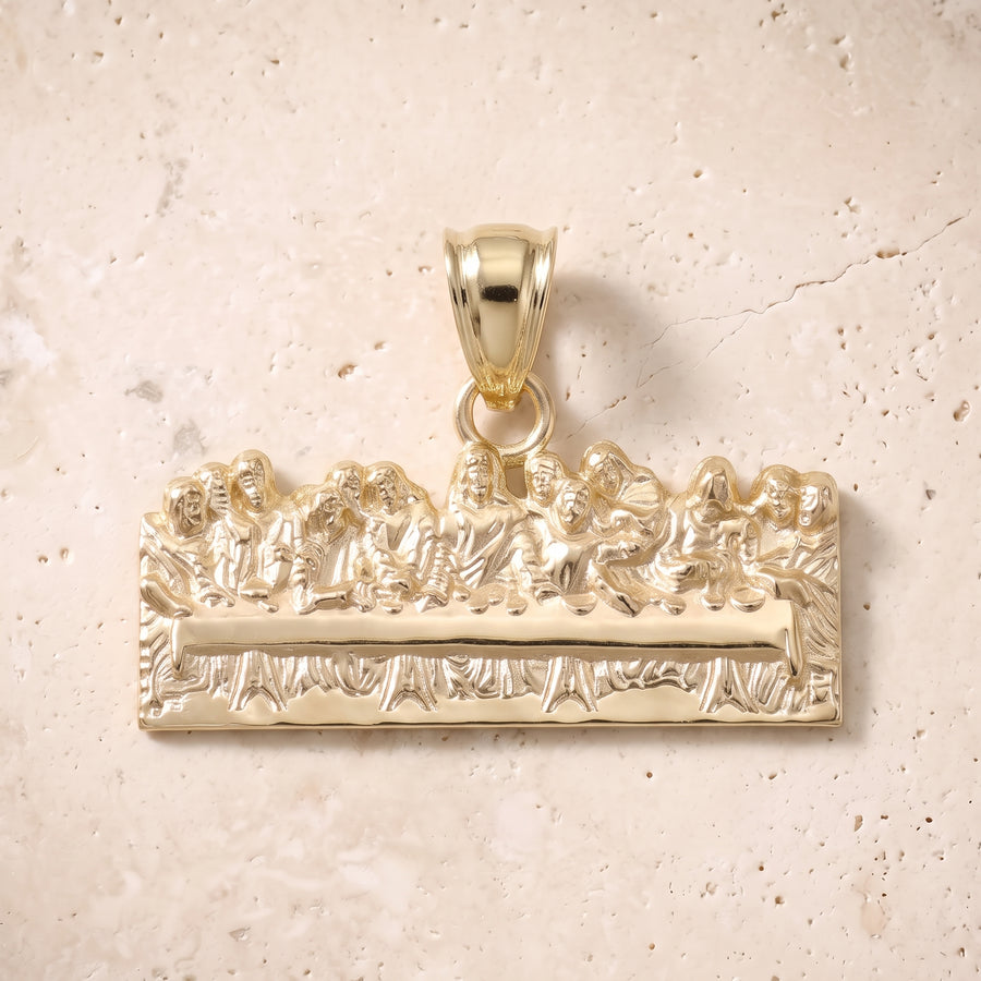 The Last Supper Solo Pendant In 14K Solid Gold