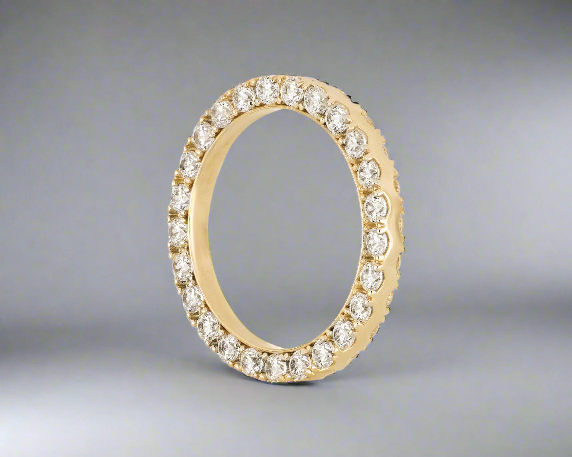 Diamond Ring In 14K Solid Gold