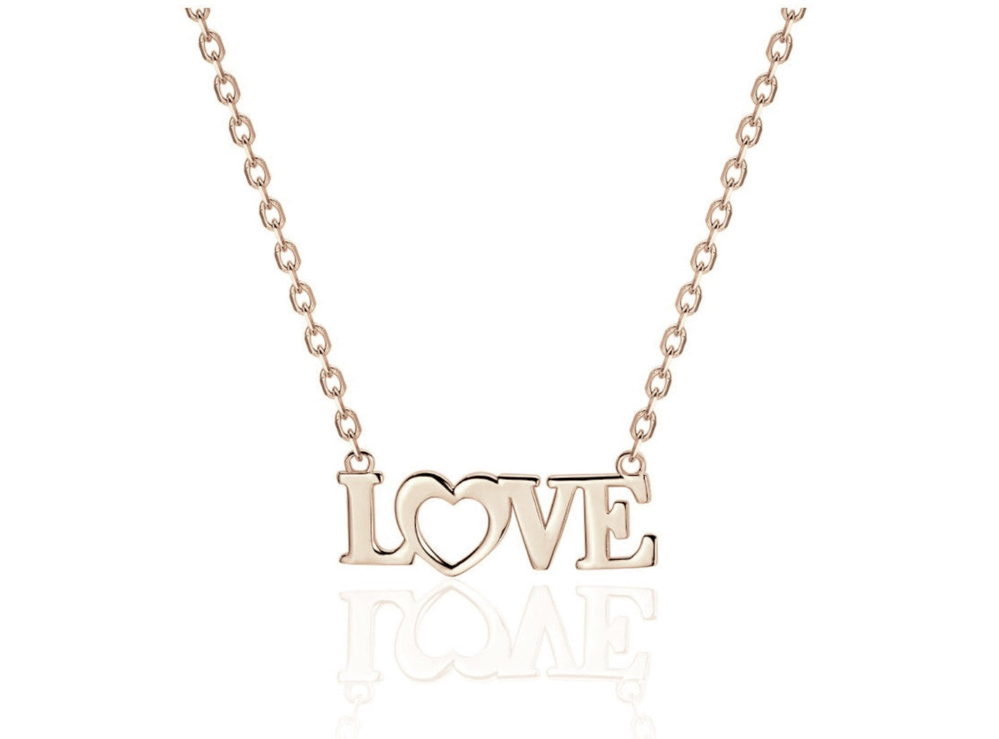 LOVE Necklace In 14K Solid Gold