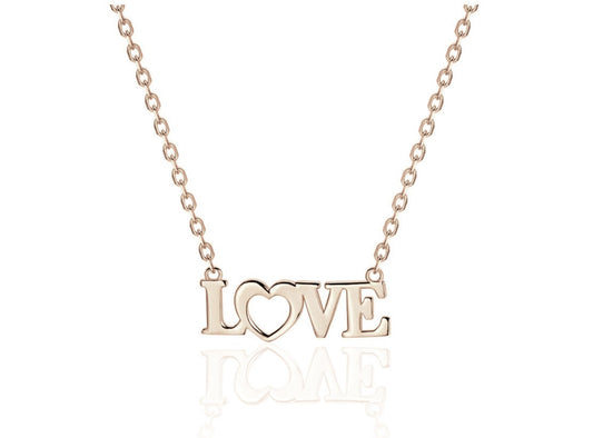 LOVE Necklace In 14K Solid Gold