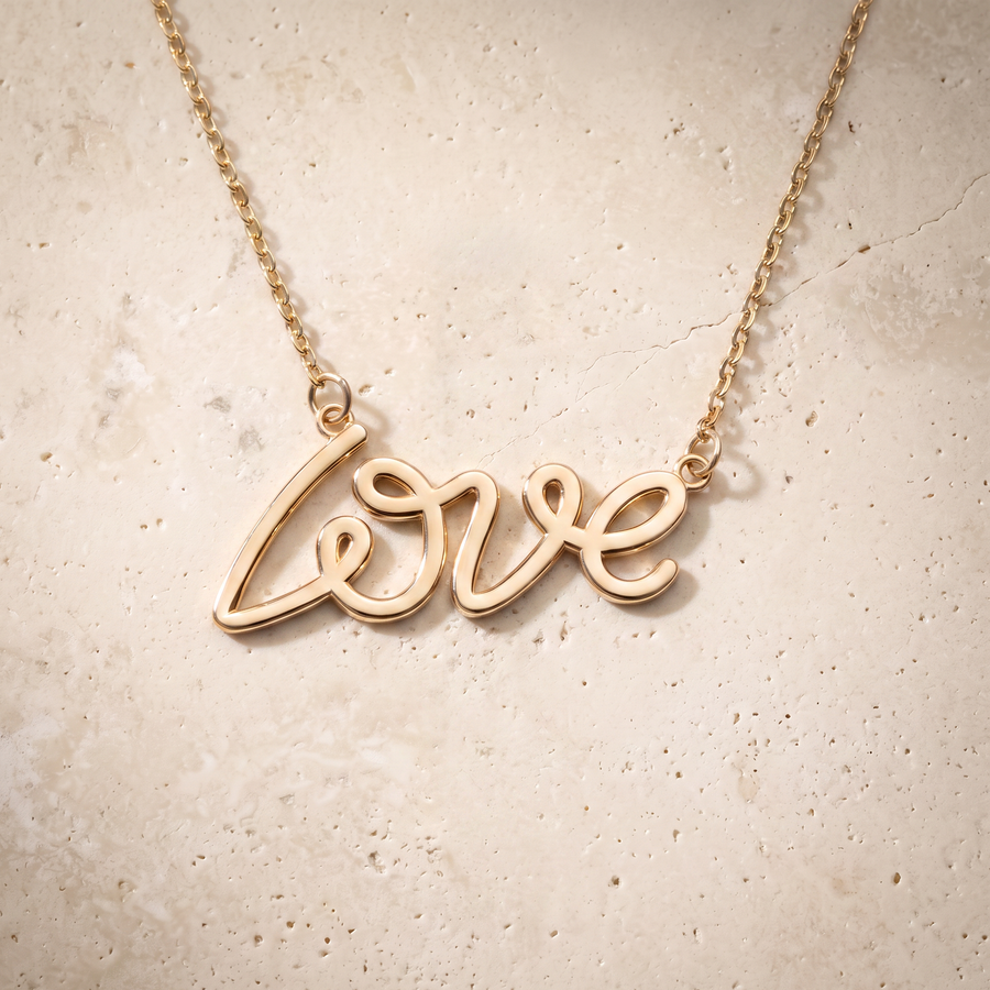 LOVE Necklace In 14K Solid Gold