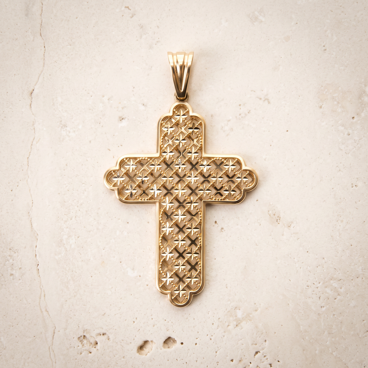 14K Solid Gold Cross