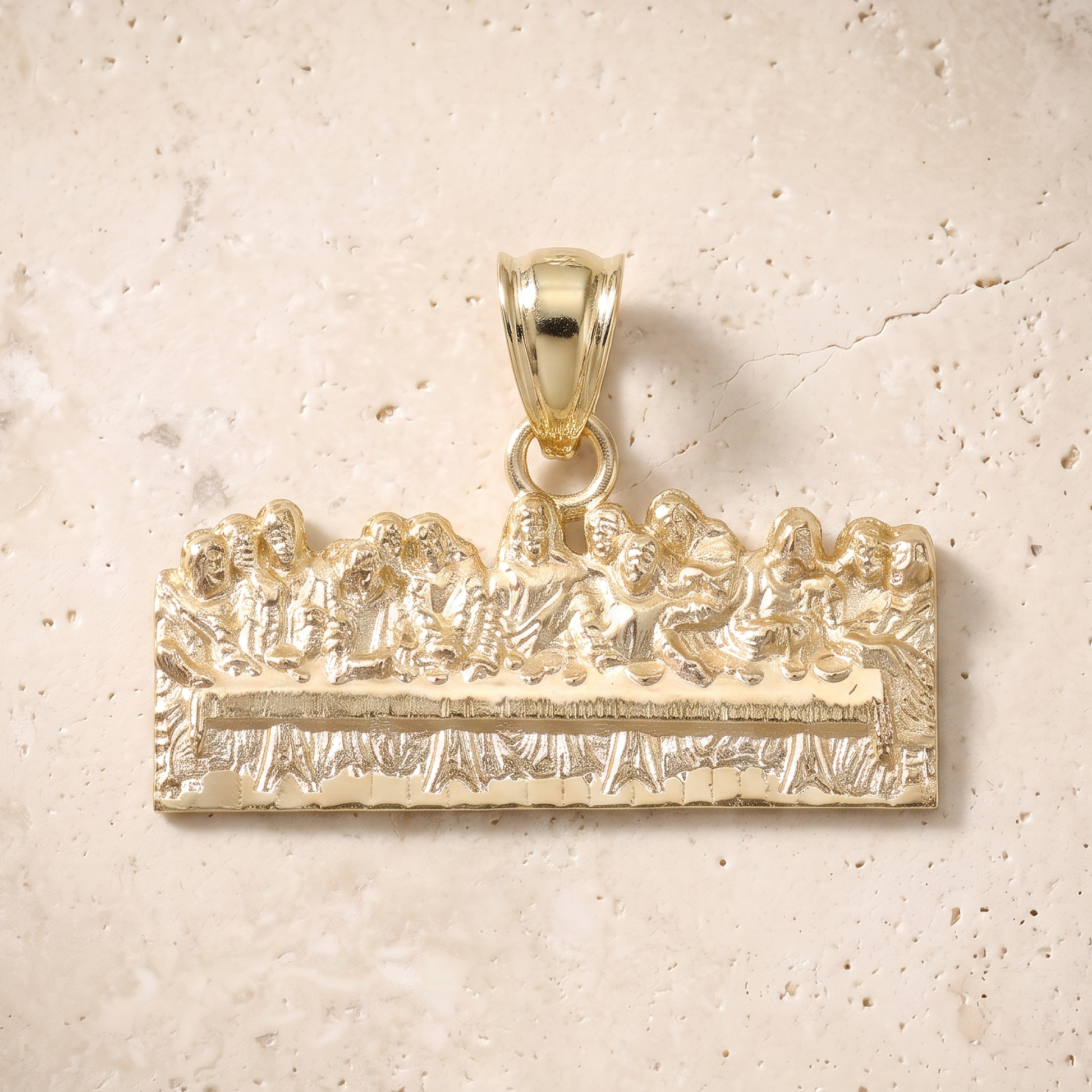The Last Supper Solo Pendant In 14K Solid Gold