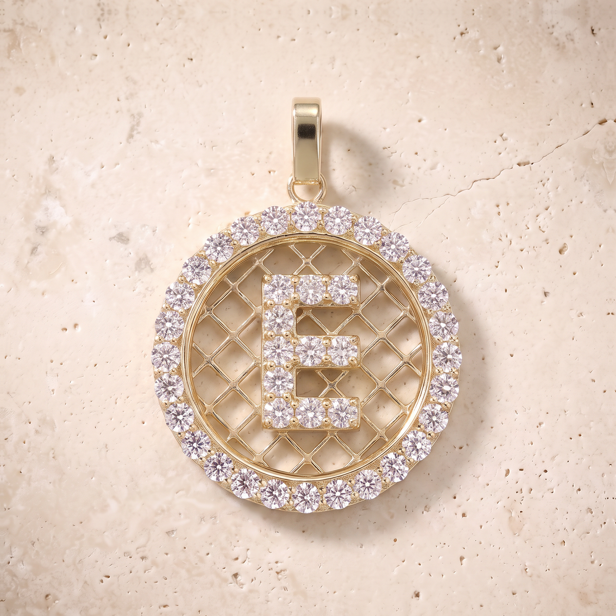 Diamond Initials In 14K Solid Gold