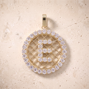 Diamond Initials In 14K Solid Gold