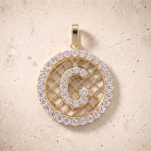 Diamond Initials In 14K Solid Gold