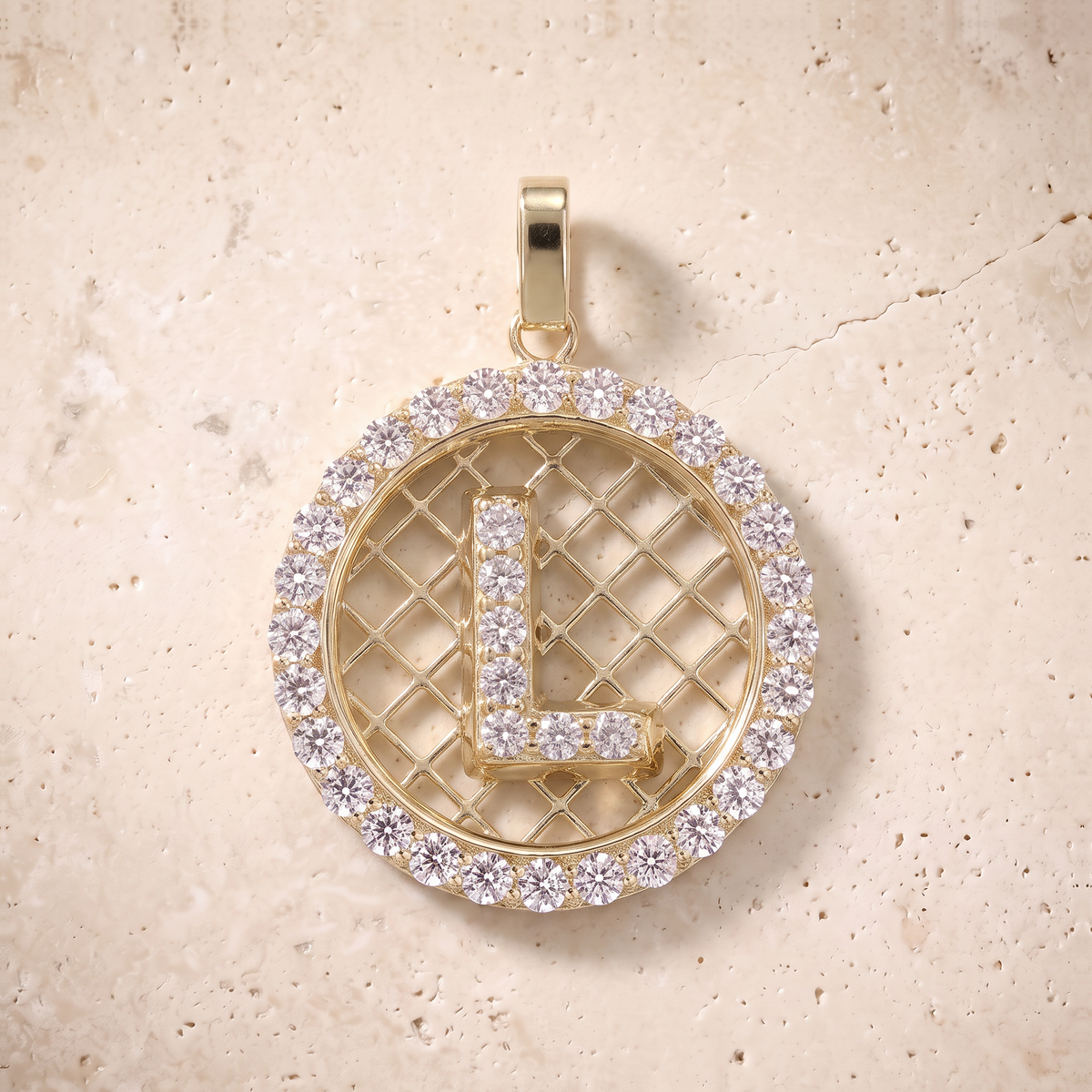 Diamond Initials In 14K Solid Gold