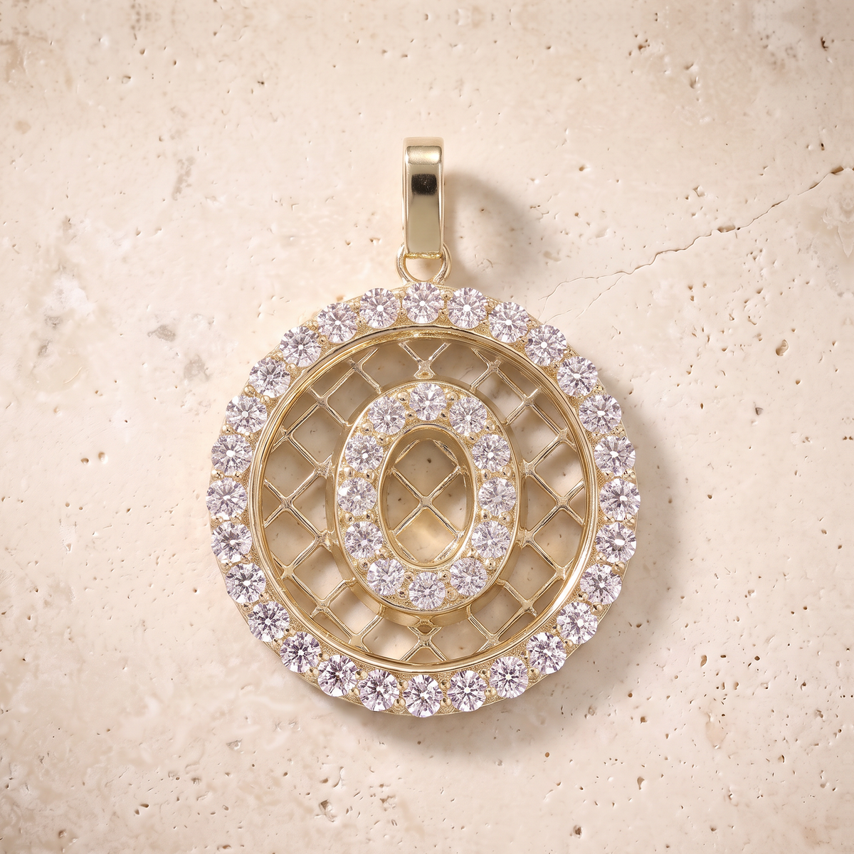 Diamond Initials In 14K Solid Gold