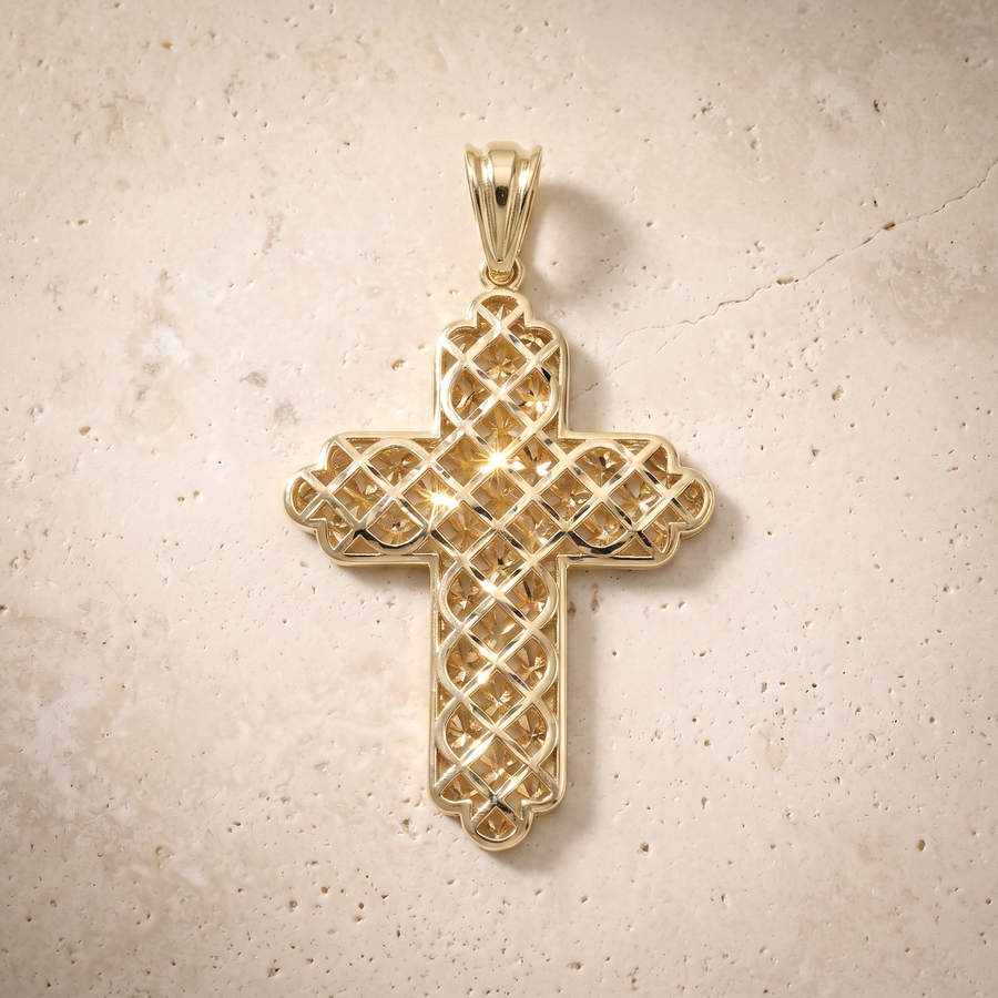 14K Solid Gold Cross