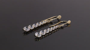 CZ Earrings In 14K Solid Gold