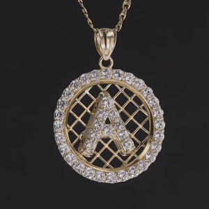 Diamond Initials In 14K Solid Gold